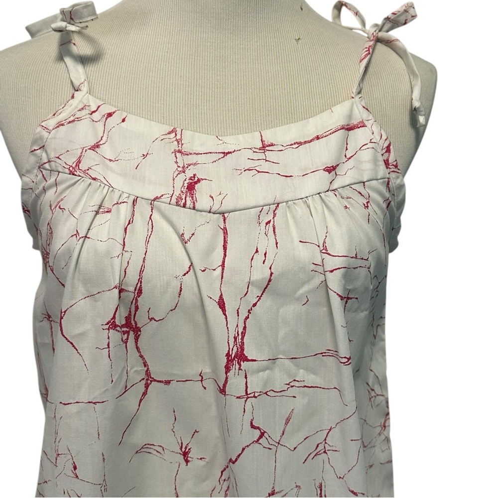 Laurie Lei Dress Juniors One Size White Hawaiian Bamboo Floral Cotton Blend Tie - Picture 8 of 16